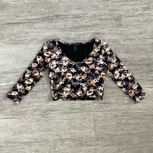 Floral Polyester Crop Top from Forever 21